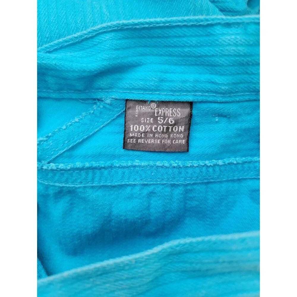 Vintage Gitano Express High-Waisted Blue Corduroy Pants Women's Size 5/6 - Picture 6 of 7